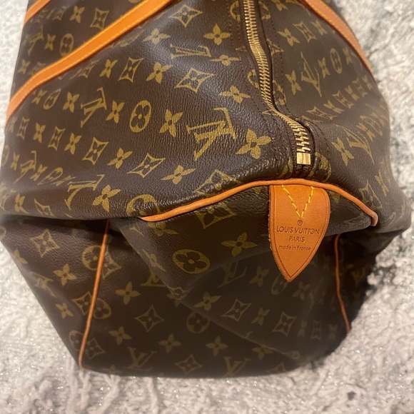 Authentic Louis Vuitton LV BOSTON BAG Keepall 55 Monogram Pre love LV - Picture 4 of 16